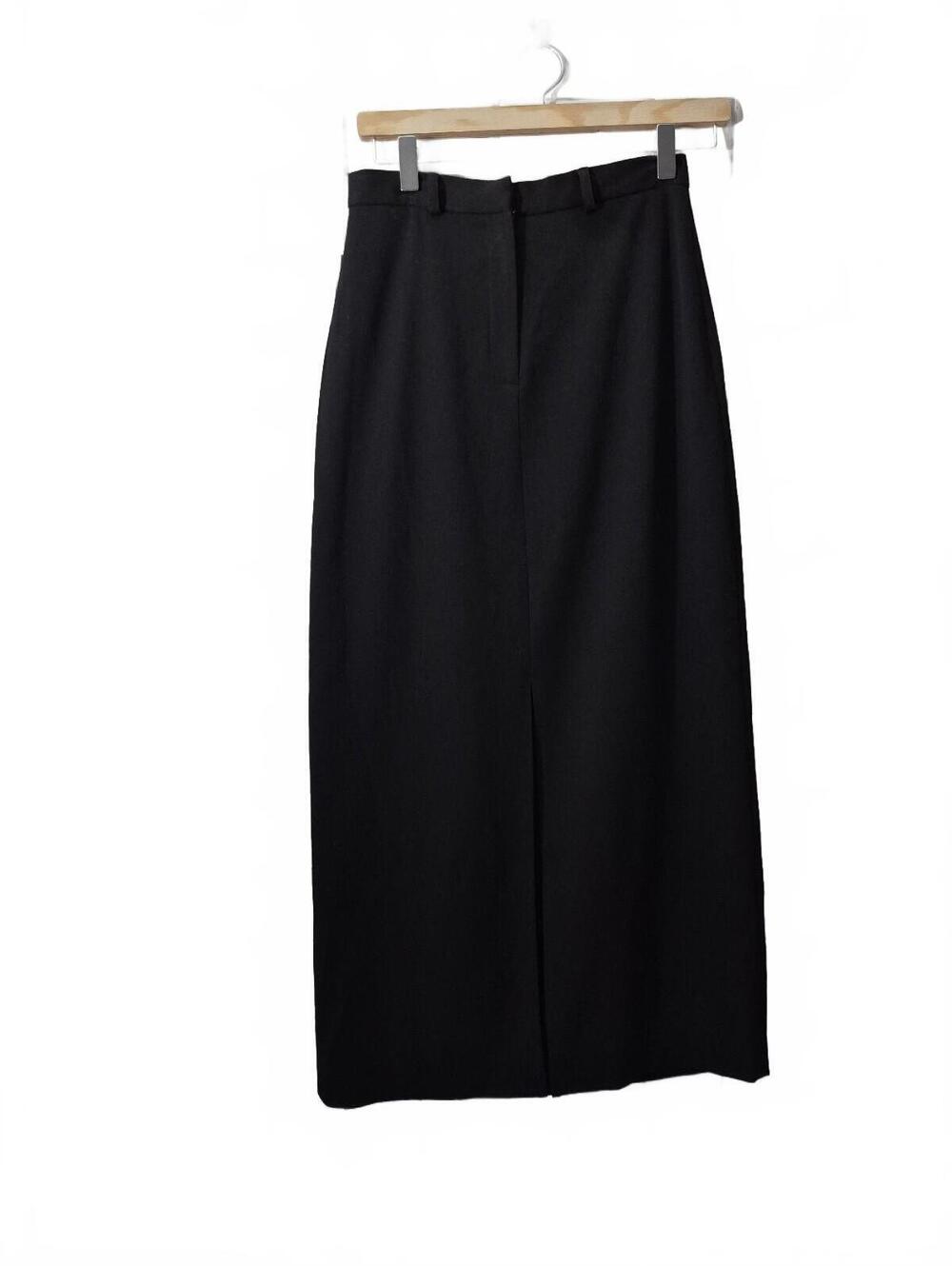 Rafaella Vintage Petites Black Long Straight Maxi Skirt Size 4p Classic Black Pe
